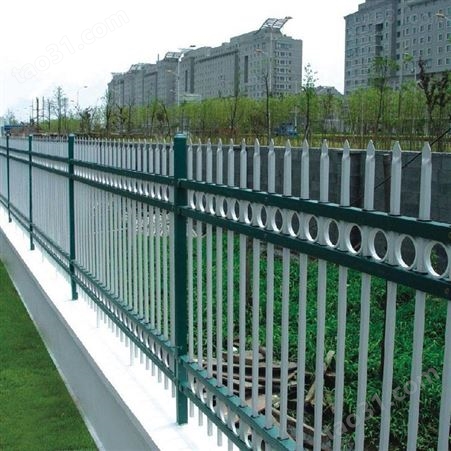 JL-306定做别墅小区庭院护栏. 锌钢围墙护栏 钢管喷塑工艺围栏