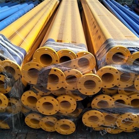 TPEP涂塑钢管 黄色燃气涂塑钢管 涂塑给水管线 实体厂家北海管道