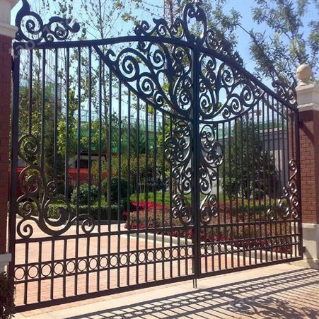 厂家生产 铁艺锌钢大门 别墅小区庭院热镀锌喷塑围墙护栏