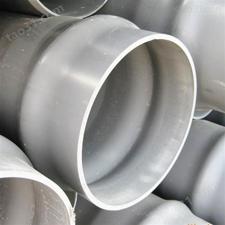 PVC-U国标给水管灰色 pvc管材塑料 园林绿化管 pvc上水管 