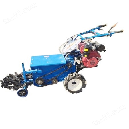 小型农机开沟培土机农用机械链条式田园管理柴油挖沟机