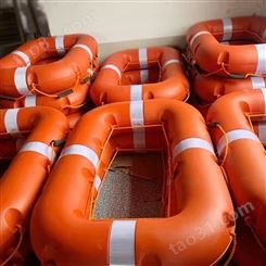 涯宝消防救援充气式救生筏船用简易聚乙烯救援筏大浮力应急救生艇