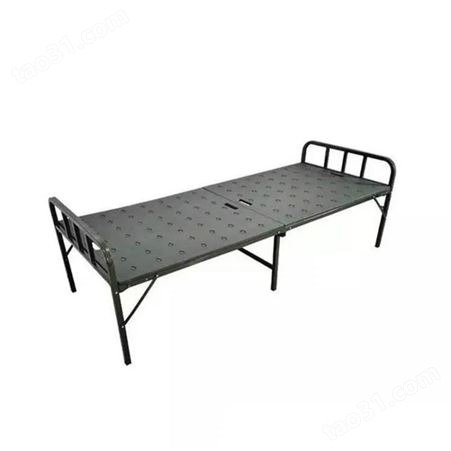 铝合金加厚户外营地塑钢床便携式简易钢塑折叠床消防应急塑钢床