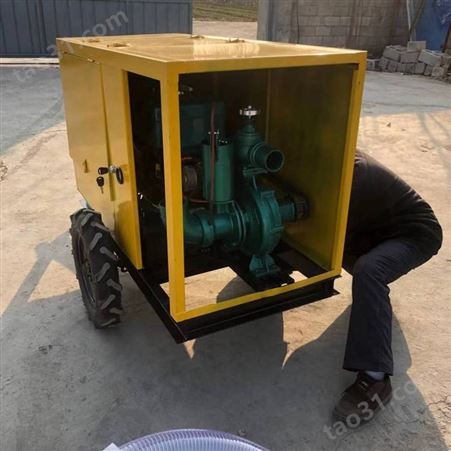 14寸排涝移动泵车 12寸大流量抽水机 农用灌溉排水泵