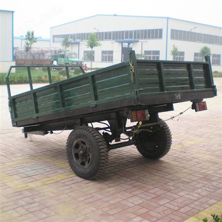拖拉机牵引式转盘拖车 可定制重型钢材运输挂斗