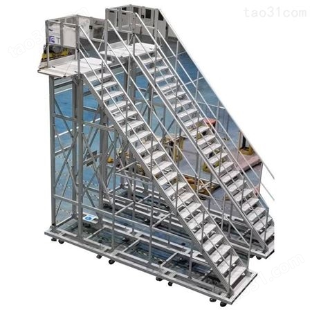化工操作平台维修防滑板移动楼梯踏步铝合金工作平台框架扶手配件