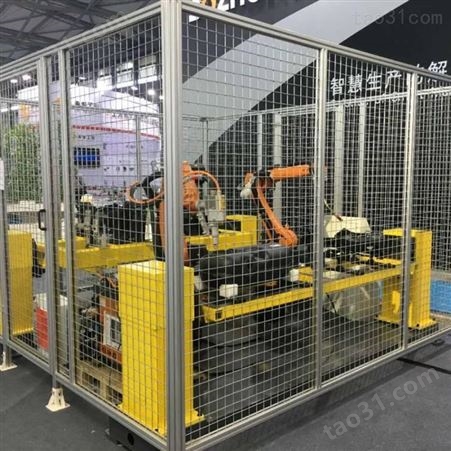 金华机器人围栏 防护仓库隔断安全围栏 无锡工厂可移动铁丝网栅栏