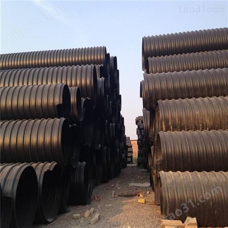 鄂州聚乙烯钢带波纹管 厂家定制 dn1200大口径钢带螺旋增强排污管 型号齐全 万锦