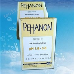 德国MN PEHANON 90413有色液体pH酸碱度检测试纸1.8-3.8ph测试条