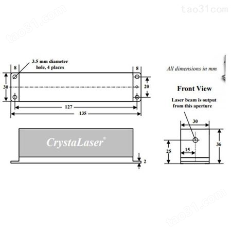 crystalaser连续红光和红外光激光器 小型激光器 半导体激光器