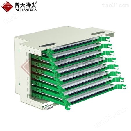5U ODF光纤配线架96芯子框机柜标准19英寸机架式1.2mm冷轧板电信级单元熔纤盘 满配SC单模96芯